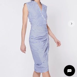 Veronica Beard Ruched Shirtdress, NWT, Size 4